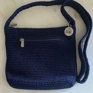 The Sak Navy Crochet Crossbody Bag